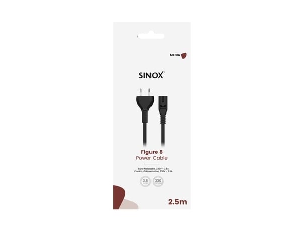 Sinox 8-tals strømkabel. 2,5m. Lajittelu