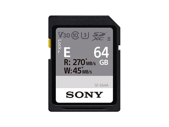 Sony E Series SF-E64A - Flashminnekort - 64 GB - Video Class V30 / UHS-I U3 / Class10 - SDXC UHS-II