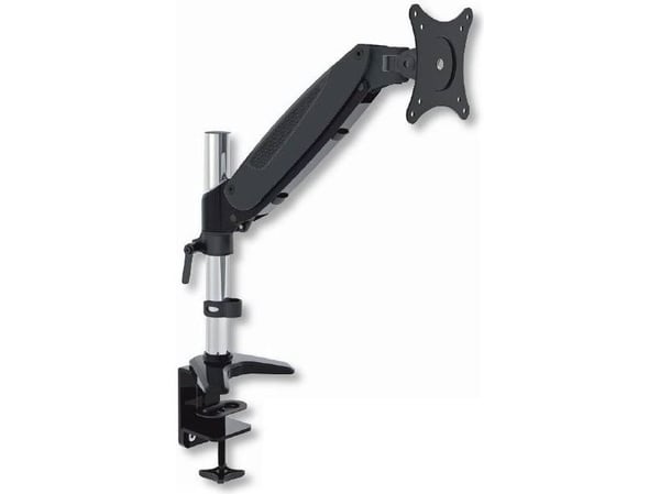 TECHly Tubular Gas - Monteringssats (bordsfäste, montering på skrivbord) - för Bildskärm - glänsande svart - skärmstorlek: 15"-27"