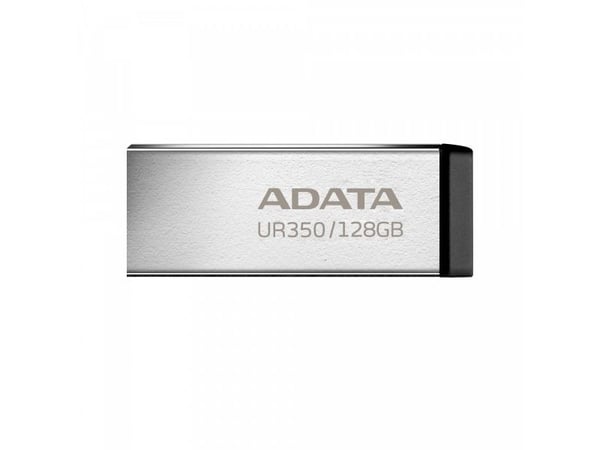 ADATA UR350 - USB-flashstasjon - 128 GB - USB 3.2 Gen 1 - svart, nikkel