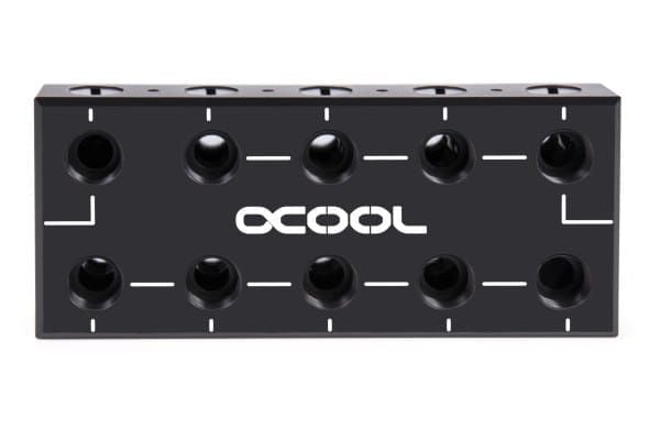 Alphacool 13024, Slangekontakt, Acetal, Kobber (Cu), 1/4", 0,8 stang, CE, FC, RoHS, 56 mm