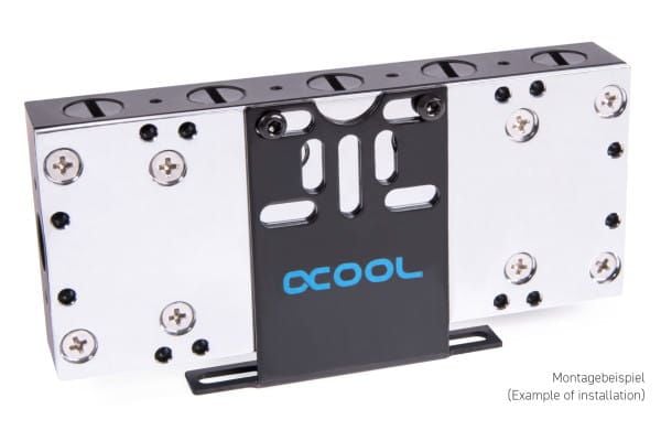 Alphacool 13024, Slangekontakt, Acetal, Kobber (Cu), 1/4", 0,8 stang, CE, FC, RoHS, 56 mm