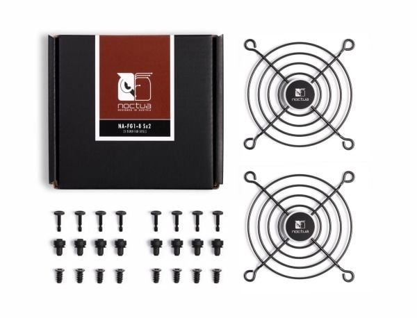 Noctua NA-FG1-8 SX2, Viftegrill, Stål, 8 cm, 71,5 x 71,5 mm, 2 stykker, Boks