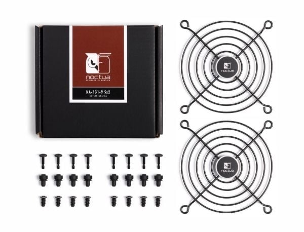 Noctua NA-FG1-9 SX2, Viftegrill, Stål, 9,2 cm, 82,5 x 82,5 mm, 2 stykker, Boks