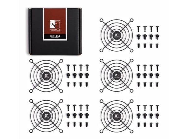 Noctua NA-FG1-8 SX5, Viftegrill, Stål, 8 cm, 71,5 x 71,5 mm, 5 stykker, Boks