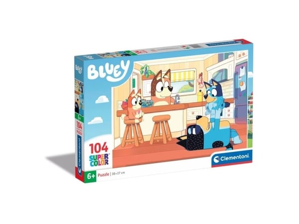 Clementoni CLE puslespill 104 maxi SuperKolor Bluey 27169