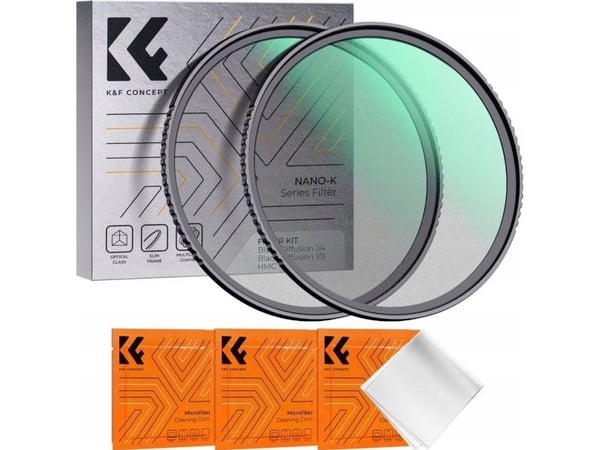 Kamerafilter K&F Concept Black Diffusion 1/4 & 1/8 82 mm (2-i-1, Sku.1717v1)