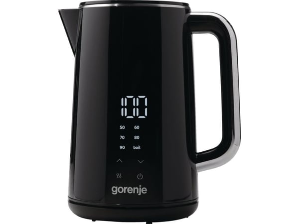 Gorenje K17DWD, 1,7 l, 2200 W, Svart, Justerbar termostat, Overopphetingsbeskyttelse, Trådløs
