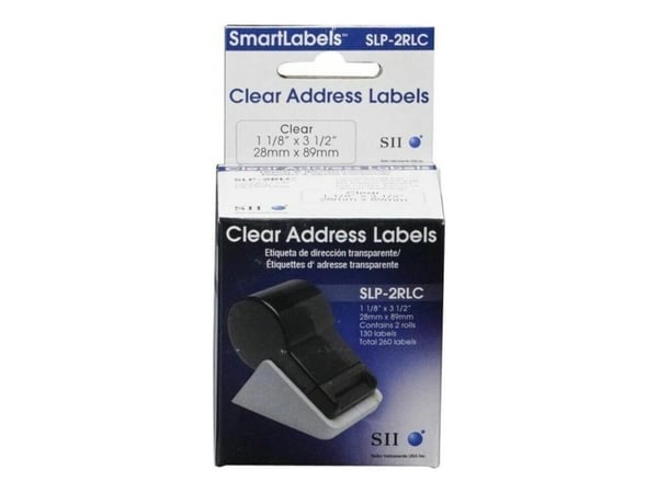 Seiko Instruments SLP-2RLC - Blank - 28 x 89 mm 260 etikett(er) (2 rull(er) x 130) adresselapper - for Smart Label Printer 620, 650SE