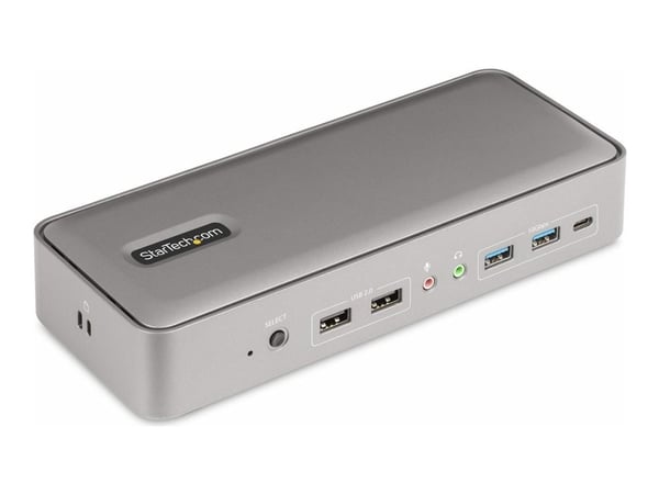 Startech Dual-Laptop USB-C KVM Docking Station, Dual Monitor 4K 60Hz DisplayPort Dock, 5-Port USB Hub, GbE, 90W/45W Power Delivery to Two Laptops, ...
