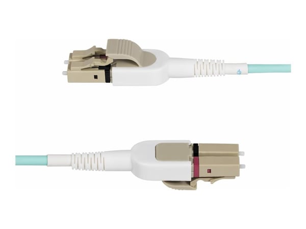 Startech 5m (15ft) LC to LC (UPC) OM4 Switchable Fiber Optic Cable 50/125µm, 100G Networks, Toolless Polarity Switching, Low Insertion Loss - LSZH ...