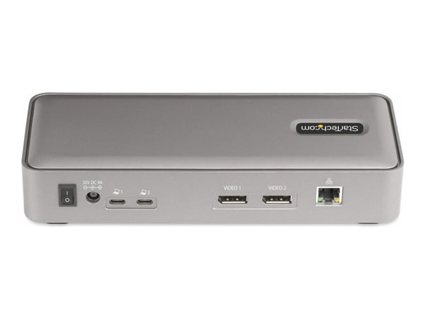 Startech Dual-Laptop USB-C KVM Docking Station, Dual Monitor 4K 60Hz DisplayPort Dock, 5-Port USB Hub, GbE, 90W/45W Power Delivery to Two Laptops, ...