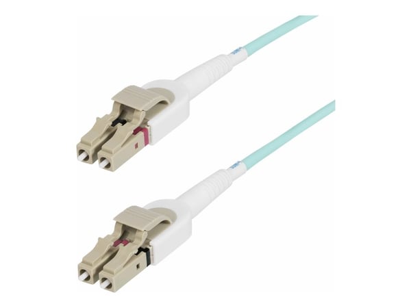 Startech 5m (15ft) LC to LC (UPC) OM4 Switchable Fiber Optic Cable 50/125µm, 100G Networks, Toolless Polarity Switching, Low Insertion Loss - LSZH ...