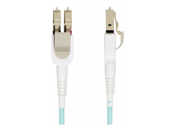 Startech 5m (15ft) LC to LC (UPC) OM4 Switchable Fiber Optic Cable 50/125µm, 100G Networks, Toolless Polarity Switching, Low Insertion Loss - LSZH ...