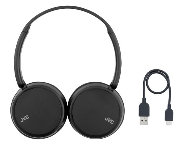 JVC HA-S36W-BU svarte dynamiske hodetelefoner med mikrofon