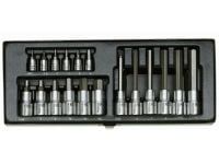 Proxxon 23 100, 18 stykker, 2,2.5,3,4,5,6,7,8,10,12 mm, 25,4 / 4 mm (1 / 4"), Boks