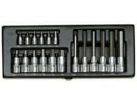 Proxxon 23 100, 18 kpl, 2,2.5,3,4,5,6,7,8,10,12 mm, 25,4 / 4 mm (1 / 4"), Laatikko