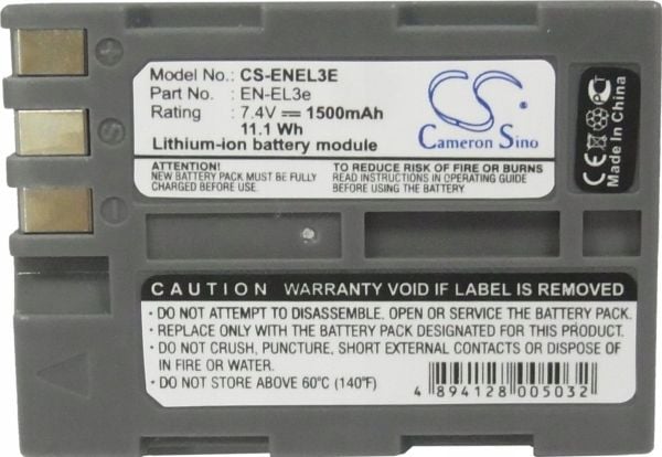 Cameron Sino batteri EN-EL3a / EN-EL3 / EN-EL3e for Nikon (CS-ENEL3e)