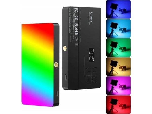 Ulanzi studiølampe LED 150 dioder 4000 mAh + magnetfeste + honningkakeplate / Ulanzi PL-01 RGB