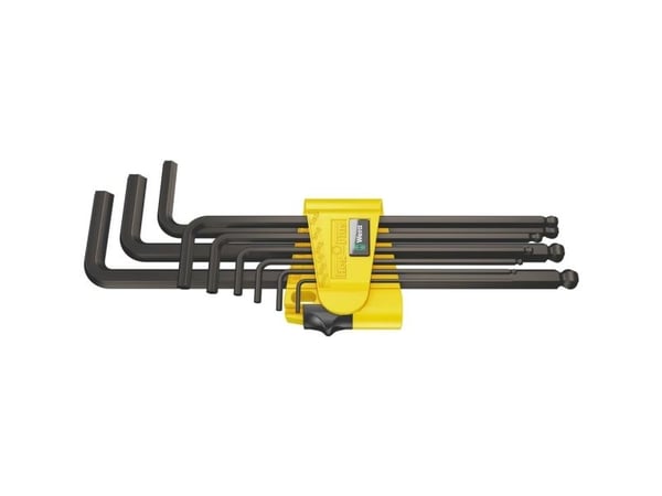 Wera unbrakonøkkelsett hex type L 5/64–3/8" med kule 9 deler (05022171001)