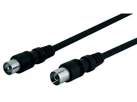 Tecline 10m IEC_169-2 M - IEC_169-2 F, 10 m, IEC_169-2, IEC_169-2, Sort