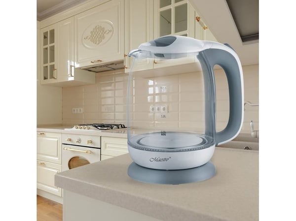 Feel Maestro MR-056-GREY, 1,7 L, 2200 W, Grå, Glass, Vannmåler, Overopphetingsbeskyttelse