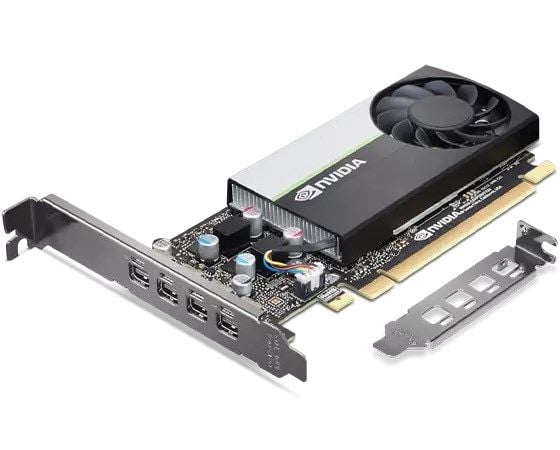 NVIDIA - Grafikkort - T1000 - 8 GB GDDR6 - PCIe 3.0 x16 - 4 x Mini DisplayPort - brun boks - for ThinkStation P3; P3 Ultra; P340; P350; P358; P520;...