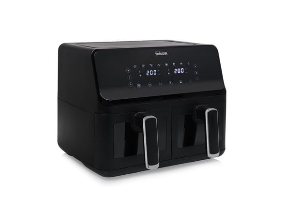 Tristar FR-9040, Varmluftsfrityr, 8 l, 200 °C, 6 person(er), Dobbel, Svart