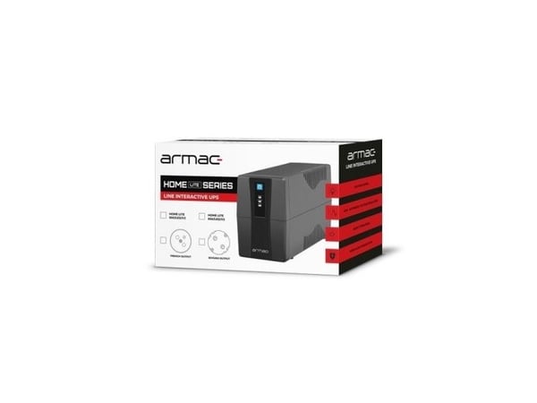 Armac Home Lite - UPS - AC 230 V - 390 watt - 650 VA - 1 x batteri - ventilregulert blysyre (VRLA) - 7 Ah - utgangskontakter: 2