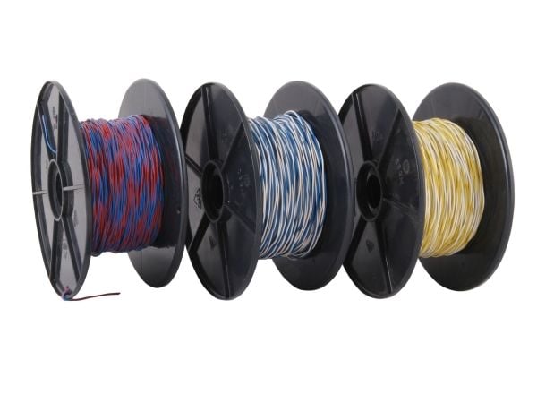 EFB-Elektronik YV 2x0,6/1,1 vit/svartRull a 100m (46.104.100)