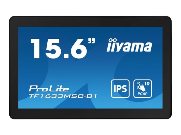 iiyama ProLite TF1633MSC-B1 - LED-skjerm - 15.6" - åpen ramme - berøringsskjerm - 1920 x 1080 Full HD (1080p) @ 60 Hz - IPS - 450 cd/m² - 1000:1 - ...