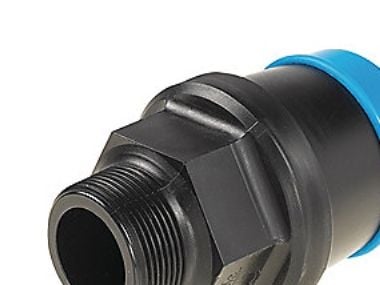 Overgangsnippel 63mm x 2 - Delrin. Hawle