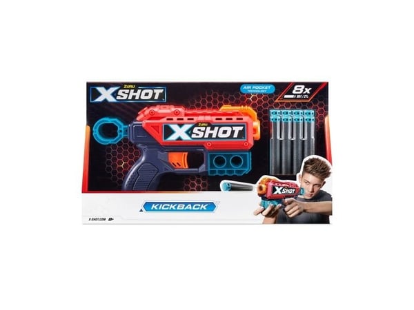 X-Shot Excel Kickback Foam Dart Blaster (8 Darts)