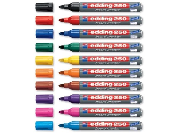 Tavlemarkør Edding 250 blå 1,5-3,0 mm (stk.)
