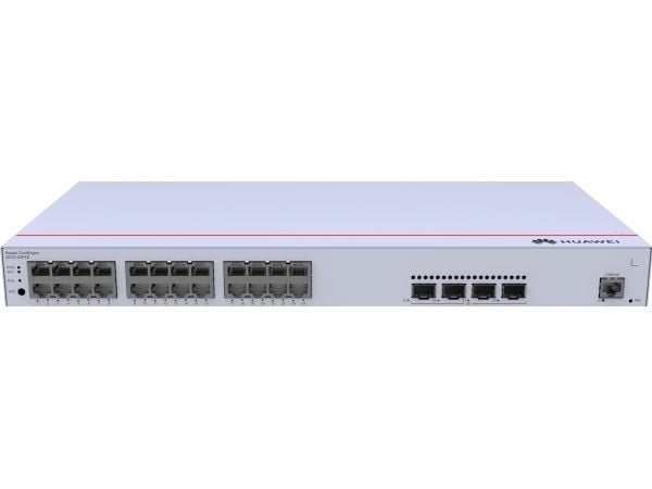 Huawei CloudEngine S310-24P4S - Switch - Styrt - 24 x 10/100/1000 + 4 x Gigabit SFP - side til side-luftflyt - rackmonterbar - PoE+ (400 W)