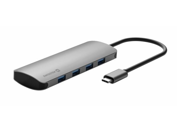 Swissten 44040101, USB Type-C, USB 3.2 Gen 1 (3.1 Gen 1) Type-A, 5000 Mbit/s, Alumiini, Alumiini, 1 kpl