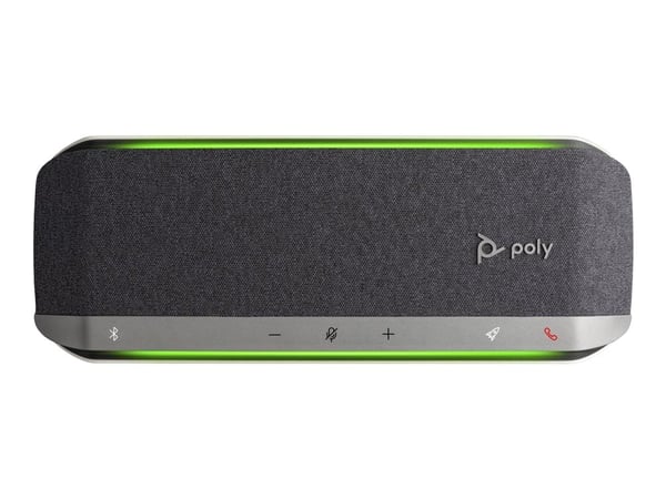 HP Poly Sync 40-M - Smart høyttalertelefon - Bluetooth - trådløs, kablet - USB-A, USB-C - sølv - Certified for Microsoft Teams, Zoom Certified