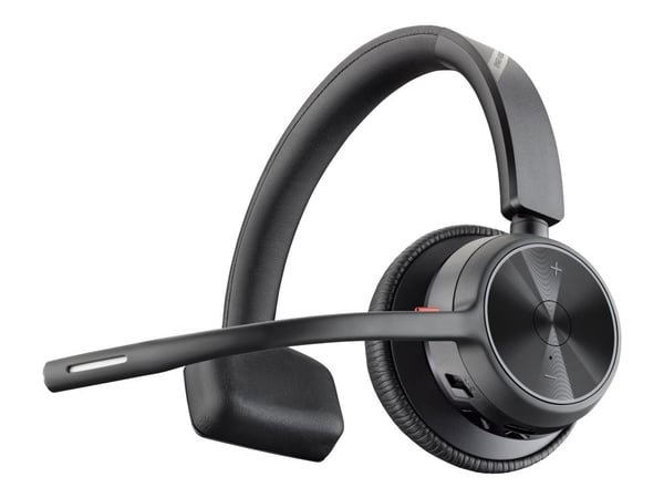 HP Poly Voyager 4310-M - Voyager 4300 UC series - hodesett - on-ear - Bluetooth - trådløs, kablet - USB-C - svart - Certified for Microsoft Teams