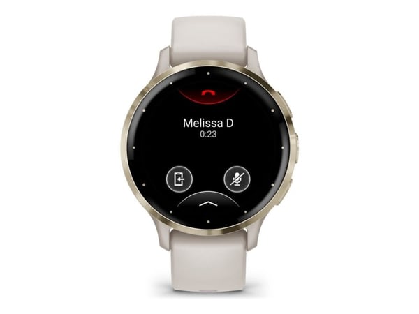 Garmin Venu 3S - 41 mm - elfenben - smart klocka med band - silikon - handledsstorlek: 110-175 mm - display 1.2" - 8 GB - Bluetooth, ANT+, Wi-Fi - ...