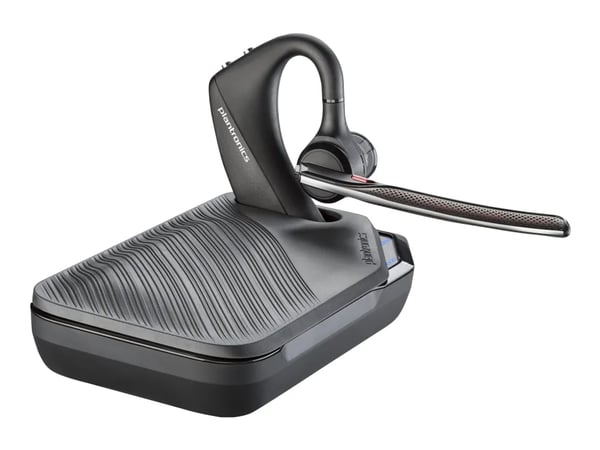 HP Poly Voyager 5200 - Voyager 5200 series - hodesett - i øret - over-øret-montering - Bluetooth - trådløs - USB-A via Bluetooth-adapter - svart - ...