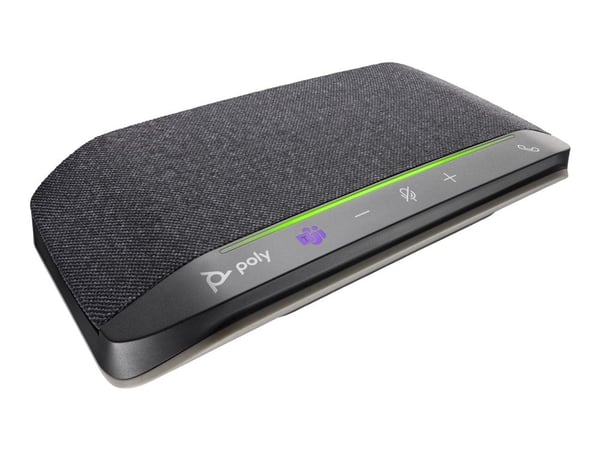 HP Poly Sync 10-M - Høyttalende håndfri telefon - kablet - USB-A, USB-C - sølv - Certified for Microsoft Teams