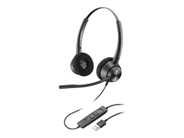 HP Poly EncorePro 310 - EncorePro 300 series - hodesett - on-ear - kablet - USB-A - svart