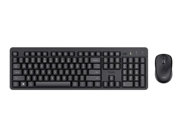Trust TKM-360 - Tastatur- og mussett - stille - trådløs - QWERTY - Nordisk - svart