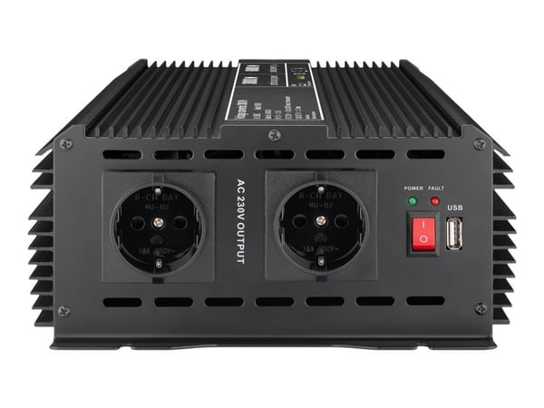 goobay - Virtamuunnin - DC 12 V - 3000 wattia - lähtöliittimet: 2 - musta
