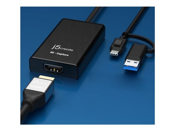 j5create JVA11 - Adapter för videoinspelning - USB 3.2 Gen 1, USB-C 3.2 Gen 1 - svart