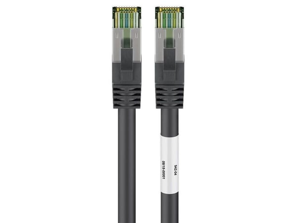 goobay - Koblingskabel - RJ-45 (hann) til RJ-45 (hann) - 25 m - SFTP, PiMF - CAT 8.1 - formstøpt - svart