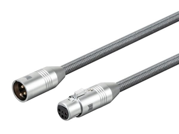 Monoprice 33838, XLR, urosliitin, XLR, naarasliitin, 2 m, harmaa