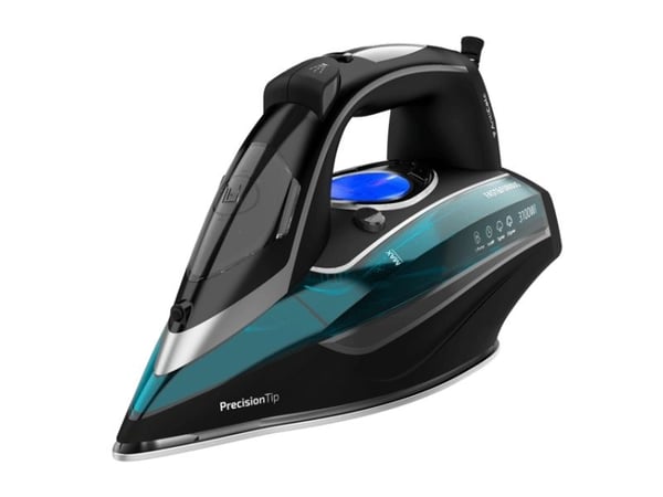 Cecotec Fast&Furious 6060 Ultra, Dampstrykejern, Ultraslip Turbo Anodized Pro-såle, 285 g/min, Sort, Sølv, Turkis, 75 g/min, 3100 W