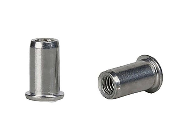 Gesipa 1433711 Sokea niittimutteri (Ø x L) 6 mm x 12 mm M4 Teräs Sokkoniittimutteri St M4x6x12 Kleinkopf KS 0,25-3,0mm 500 kpl