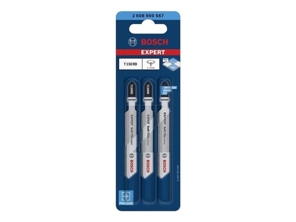 Bosch Expert Soft Tile Clean T150RD - Stikksagblad - for soft tile - 3 deler - T-skaft - lengde: 83 mm